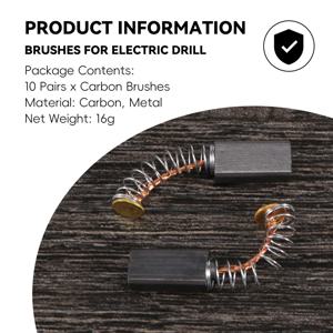 ABFA 10쌍 전기 드릴용 12.7 x 5.5 x 4mm 모터 카본 브러쉬