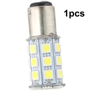 1Pcs 흰색 27-SMD BA15D 캐빈 해양 보트 LED 내부 조명 전구 1004 1076 1142 3 칩 5050 테일 브레이크 스톱 라이트