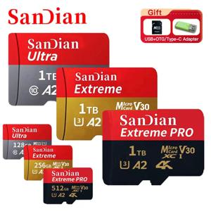 기존 마이크로 TF SD 카드 128GB 256GB 메모리 카드 Class10 U3 512GB 1TB 고속 미니 SD 카드 전화 카메라 자동차 DV SLR