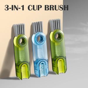 3-in-1 컵 브러시 다기능 U 자형 컵 입 청소 브러시 ​​병 및 머그잔 클리너 가정용 주방 청소 도구