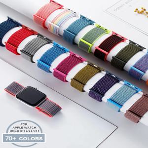 애플 워치 밴드용 나일론 루프 스트랩 46mm 44mm 40mm 42mm 45mm 41mm 49mm 44mm 팔찌 iWatch 시리즈 울트라 2 11 10 9 SE 7 6 5 4