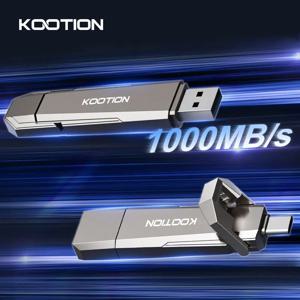 KOOTION U52 C타입 USB 3.2 외장 솔리드 스테이트 플래시 드라이브, PC 노트북 아이폰 16 태블릿용 휴대용 펜드라이브, 1TB, 512GB, 256GB