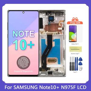 삼성 Galaxy Note10 + N975F N975F/DS Lcd 용 슈퍼 AMOLED Note 10 Plus 디스플레이 스크린 어셈블리 (프레임 터치 스크린 부품 포함)