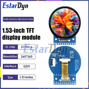 Estardyn 1.53 인치 라운드 TFT LCD 디스플레이 360x360 ST77916 스마트 시계 DIY 용 QSPI 인터페이스 컬러 스크린