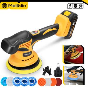MELLWIN 6000rpm 8단 디지털 디스플레이 무선 전기 광택기 자동차 광택 왁싱 샌딩 머신 (마키타 18V 배터리 핀용)