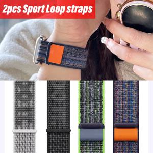 애플워치용 스포츠 루프 스트랩 1~2개, 44mm 42mm 45mm 40mm 46mm 41mm 나일론 밴드, iWatch 시리즈 10 9 8 7 울트라 2 SE 호환