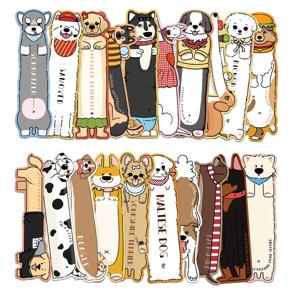 30PCS 독서 개 테마 북마크 귀여운 독서 페이지 책 태그 학생 크리 에이 티브 선물 장식 페이지 태그 카드