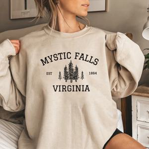 Mystic Falls 버지니아 스웨트 뱀파이어 팬 스웨터 Salvatore Brothers 까마귀 남여 긴 소매 스웨터 캐주얼 풀오버