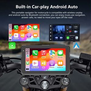 5/7 인치 Carplay 오토바이 무선 CarPlay 안드로이드 자동 Airplay 디스플레이 화면 휴대용 모토 모니터 IPX7