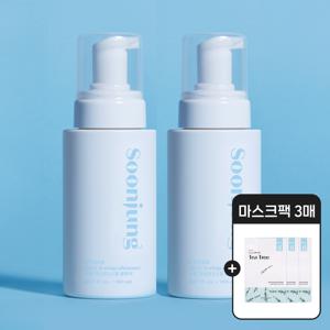 [GIFT] 순정 약산성 6.5 휩 클렌저 250ml 2개 + 마스크팩 3매 /버블 클렌저 /대용량 클렌징폼