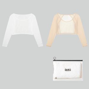 닥스 골프 여성 DNMU5E901MU [1+1] 화이트+스킨 냉감 메쉬 볼레로 배이스레이어 SET