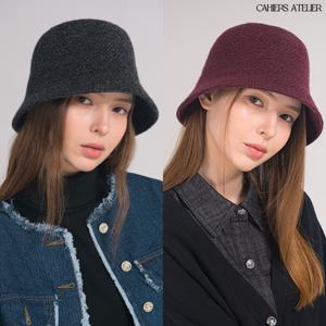 까이에 아뜰리에 메탈릭 울 블렌디드 버킷햇 1종