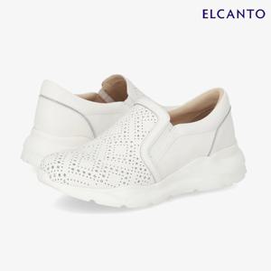 여성 소가죽 펀칭 데일리 슬립온 4.5cm LCWS75U413
