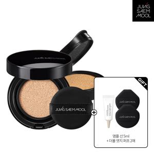 에센셜 스킨 누더 롱웨어 쿠션 (본품+리필) + 앰플선 5ml + 더블엣지퍼프 2P