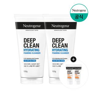 딥클린 하이드레이팅 포밍 클렌저 150g x2 +(증)아크네 포밍 클렌저 10g x2
