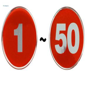 원형 62MM 에폭시 번호판 레드 1P 1~50 호실표시 아크릭넘버링 아크릴번호표1~10번 아크릴숫자스티커