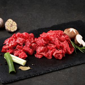 육교시 1등급 한우 정육 (불고기국거리) (300g+300g) / 육전 300g+300g