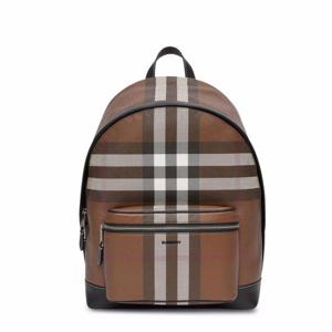 [BURBERRY] 체크 레더 백팩 8051414