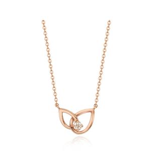 [티르리르] 14K 핑크골드 0.03ct 다이아 목걸이 TNJK4P00078SD