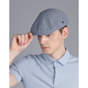 닥스 골프 25SS PREMIUM 블루 잔체크 헌팅캡 DGHE5E313B2