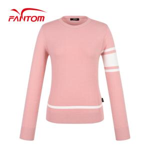 [팬텀] 여성 배색 포인트 긴팔 니트 221C3SR151_PK