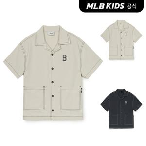 [MLB키즈 공식] 25SS 베이직 아웃도어 스티치 우븐 셔츠 (2color) 7AWSB0253