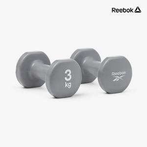 리복 근력 운동 덤벨 2개 1세트 3kg 그레이