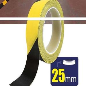 반사테이프 BLEX 바닥라인 테이프 25mm x 30M 황흑사선