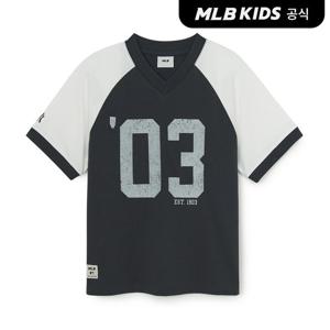 [MLB키즈 공식] 25SS 스트릿 베이직 숫자 아트웍 라글란 티셔츠 NY (Charcoal Grey) 7ATSB3753-50CGS