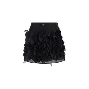 프라다 숏 스커트 P109JRSOOO1322 F0002 Black