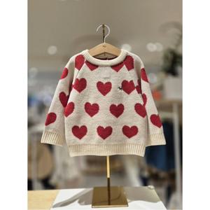 블루독베이비 10 25FW (CR) 소프트하트패턴스웨터 (45C1930001)