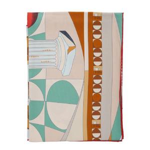 FENDI Multicolor Square Scarf with All Over Geometric Motif in Silk Woman FXT091AYL8F1USV