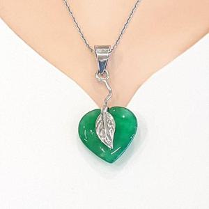 [블루케이] A 비취그린칼세도니 원석목걸이250206-20