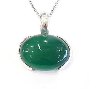 [블루케이] AA 비취그린칼세도니 원석목걸이250206-19