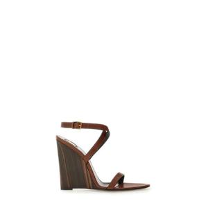 생로랑   웨지힐 SS25 818168DWE006036 6354457 BROWN
