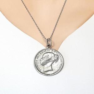 [블루케이] 실버925 silver 여인동전 목걸이250502-03