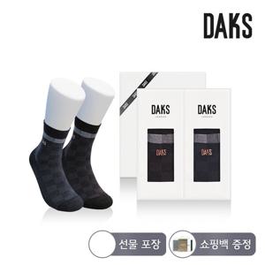 닥스양말 신사 면후다 중목 탑포인트사각 2족세트 DK25806