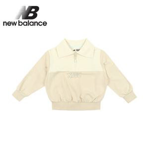 뉴발란스 키즈 여아 반집업 스웻셔츠(NK9CD4801G-36)_라이트 베이지