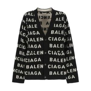 Balenciaga 올오버 로고 인타르시아 버튼 가디건 766414T1673 1070 TP947876226