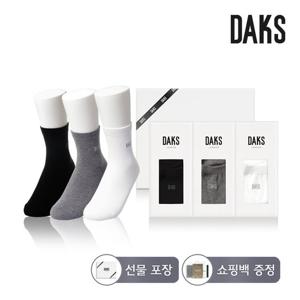닥스양말 숙녀 면 단목 무지 3족세트 DK24447