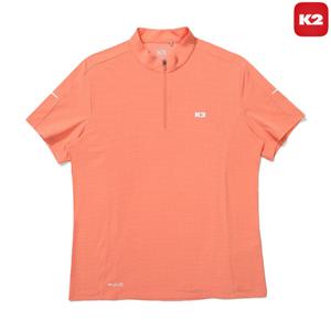[케이투 (행사)]여름 여성 등산 반팔 집업 티셔츠/산행/통기성/냉감/KWM24214YD