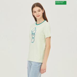 [베네통]베네통 B자수 티셔츠 BATS92341_MT