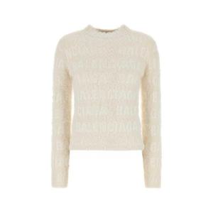 BALENCIAGA Ivory wool blend sweater 769027T6230 9002
