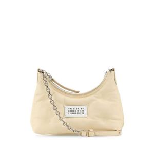 MAISON MARGIELA 아이보리 나파 가죽 마이크로 글램 슬램 호보 숄더백 SB1WG0021P4300 T2354