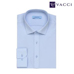 바찌 솔리드 비즈니스 슬림핏 긴소매 셔츠 블루 VD1O1BS111B0