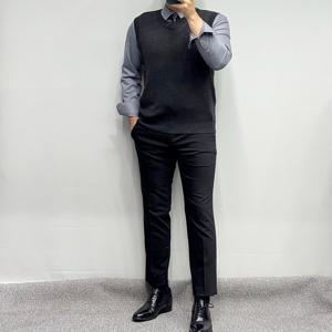 [바쏘옴므]남성 FW 브이넥 캐시미어 울 니트 조끼WSZ3-WV02-ACH
