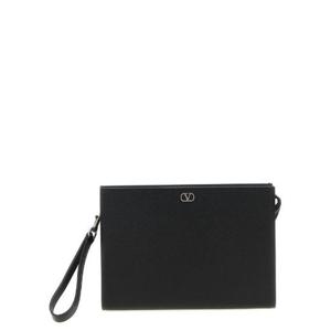 Valentino VLogo 시그니처 집업 클러치 백 Y2P0AN7UAG 0NO TP942046235