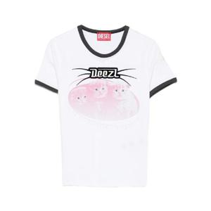 디젤   반팔 티셔츠 FW25 A19655 0HQAH 100 5994080 White