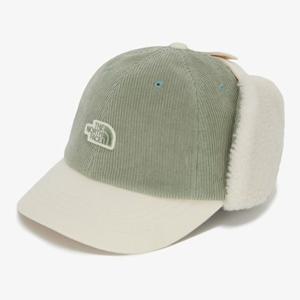 노스페이스 키즈 NE3CQ52T 다크그린 코듀로이 이어머프 캡 귀달이모자