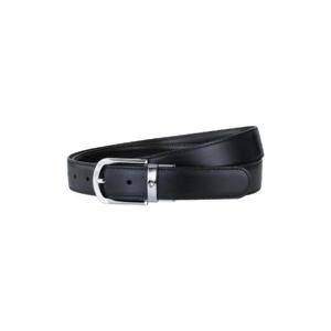 몽블랑 라운디드 홀스슈 버클 30mm 리버시블 레더 벨트 블랙 브라운 111080
